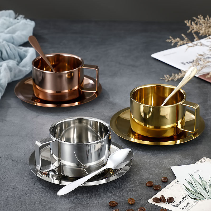 Stainless Steel Coffee Cup Set